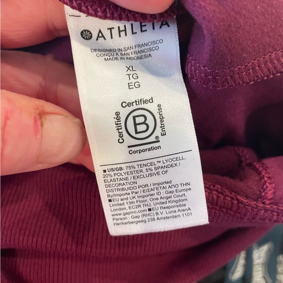 Athleta wine red Coaster Luce Jogger pants Women XL NWT - Picture 10 of 10